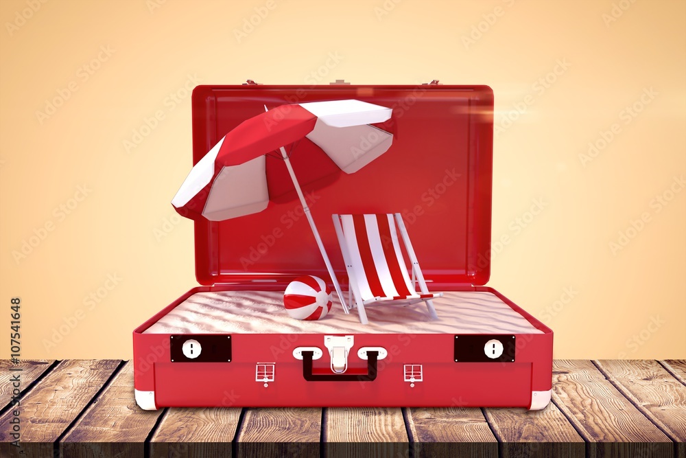 Poster composite image of image of a suitcase