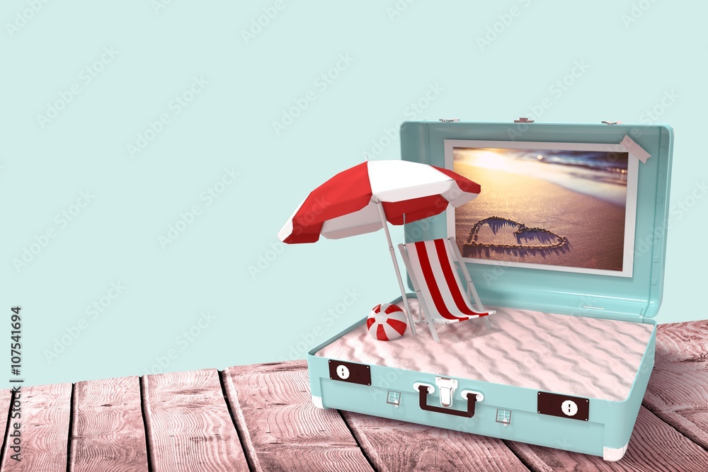 Poster composite image of image of a suitcase