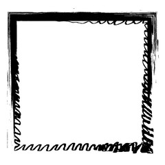 hand draw rectangle grunge frame border background,  illustration design element