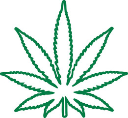 Marijuana leaf outline
