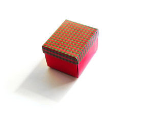 red paper box for present or anniversary object