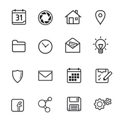 Set of communication icons. Ready to use on any devices
