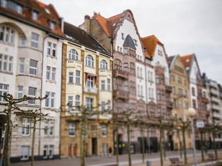 Fototapeta na wymiar Houses at Düsseldorf