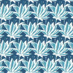Fototapeta na wymiar Seamless pattern of abstract flowers. Vector illustration backgr
