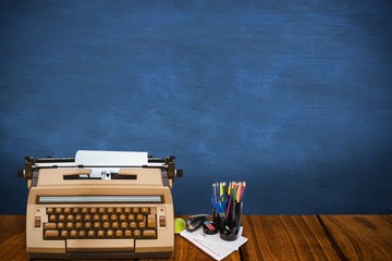 Composite image of school supplies
