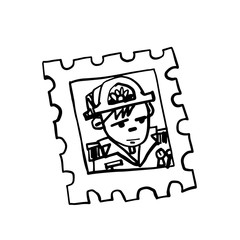 stamp Mail Icon, vector illustration.