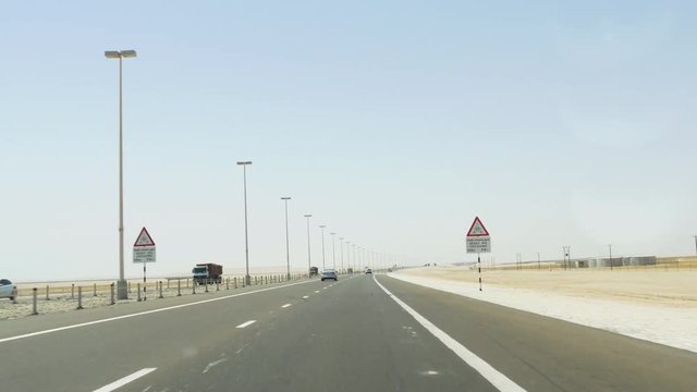 uae day time desert road trip 4k uae
