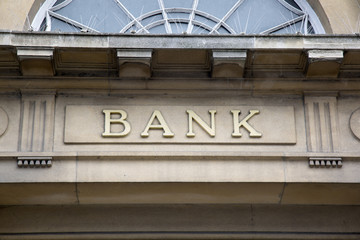 Obraz premium Bank Sign