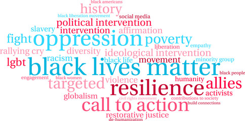 Fototapeta premium Black Lives Matter Word Cloud