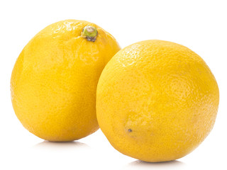 ripe lemon isolated on white background