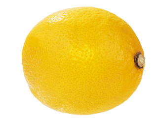 ripe lemon isolated on white background