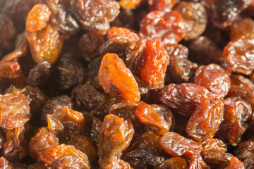 raisins close-up sho