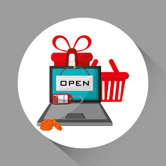 Shopping online design, vector illustration