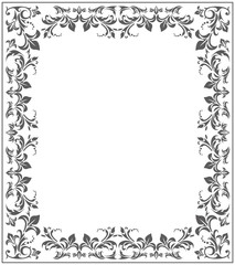 Elegant frame with stylish, vintage ornament