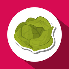 Organic shop design, vector illustration