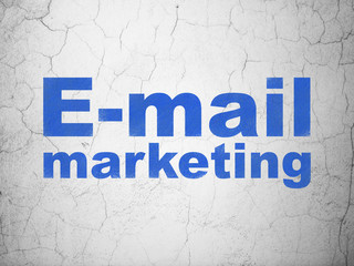 Marketing concept: E-mail Marketing on wall background