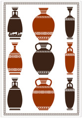 Illustration of greek vases - 107550866