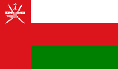 Oman Flag - obrazy, fototapety, plakaty