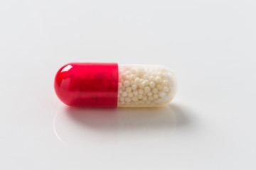 macro photo of medicine bi couloured