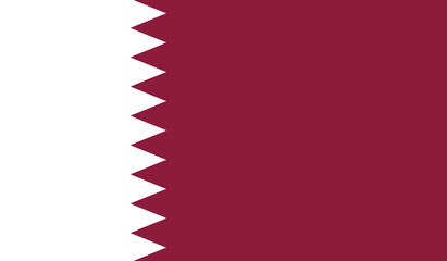 Naklejka premium Qatar Flag