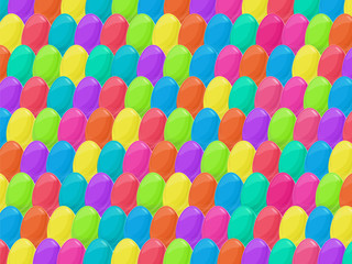 Easter eggs background. Cartoon style vector eggs. Smooth colors celebration poster. Easter vector illustration for spring holiday printed products, web design.