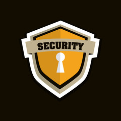 Security Shield icon, vector illustration