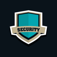 Security Shield icon, vector illustration