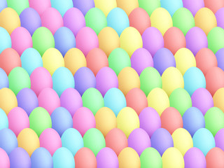 Fototapeta na wymiar Easter eggs background realistic colorful pastel 2
