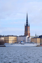 Fototapeta premium Stockholm, Sweden - March, 16, 2016: passenger ship in Stockholm, Sweden