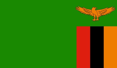 Zambia Flag - obrazy, fototapety, plakaty