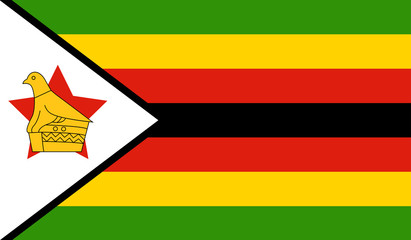 Zimbabwe Flag - obrazy, fototapety, plakaty