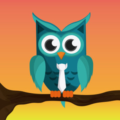 Obraz premium Owl icon design, vector illustration