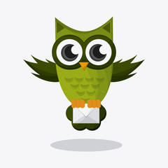 Owl icon design, vector illustration