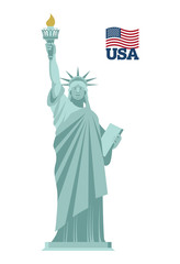 Statue of Liberty in USA. National symbol of America. State attr