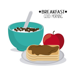 Breakfast icon design, vector illustration