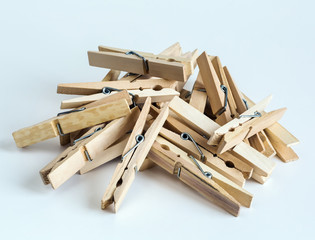 Wooden clothespins