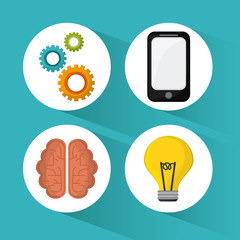 Creative process colorful design, vector illustration