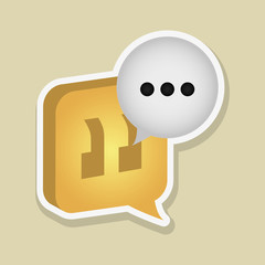 Communication bubble design , vector illustration