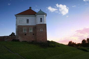 View of the old castle from 14th century in Sandomierz.