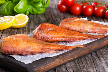 Red Sea Bass on a parchment paper