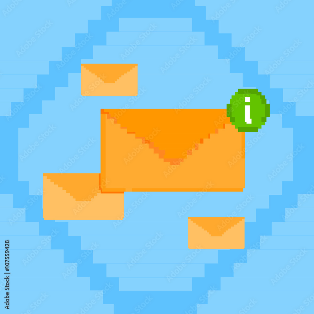 Poster envelope digital marketing email inbox message send business mail