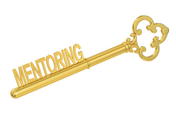 Mentoring - Golden Key, 3D rendering