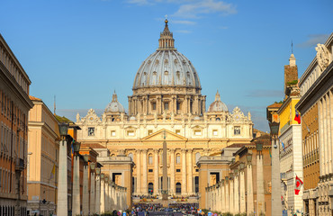St. Peter's Basilica, Vatican, Rome, Italy - obrazy, fototapety, plakaty