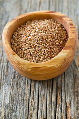 buckwheat on a wooden background