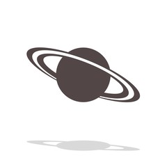 Saturn. Icon. Vector illustration.