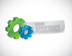 executive assistance industrial sign concept