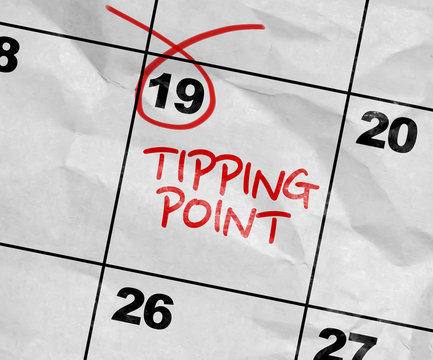 Concept Image Of A Calendar With The Text: Tipping Point