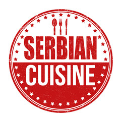 Serbian cuisine stamp