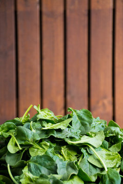 Leaves of fresh green spinach