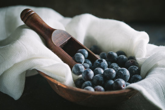 Fototapeta Closeup view of Fresh Blueberries